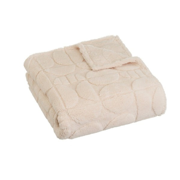 Bēšs mikroplīša pleds 130x160 cm Mid Century – Casa Selección