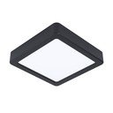 Melna LED griestu lampa 16x16 cm FUEVA 5 – EGLO