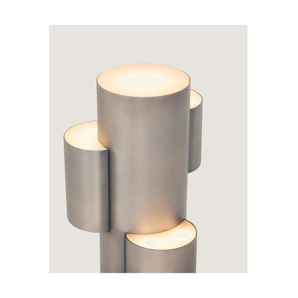 Sudraba krāsas metāla LED galda lampa ar regulējamu spilgtumu (augstums 26,5 cm) Adrina – Kave Home-image-2