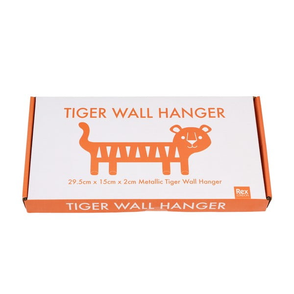 Oranžs metāla sienas bērnu drēbju pakaramais Tiger – Rex London-image-2