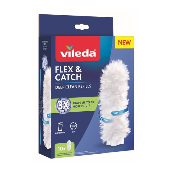Rezerves putekļu slotiņu pārvalki (10 gab.) Flex&Catch – Vileda