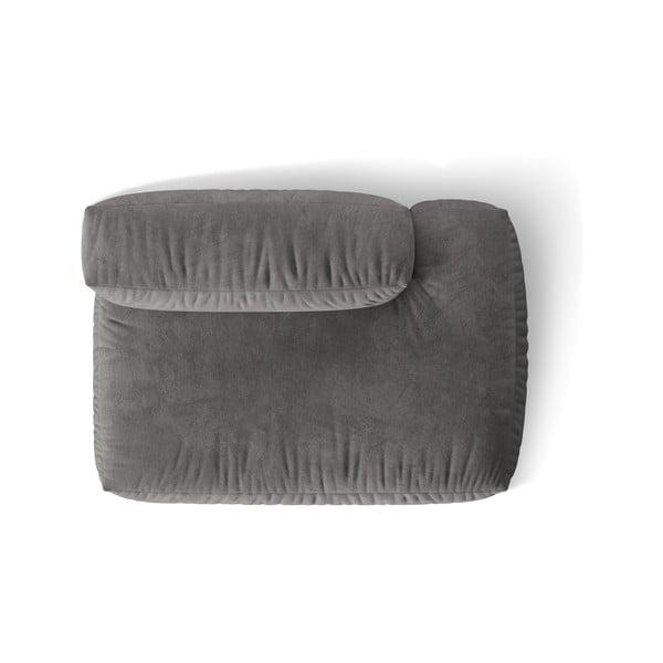 Pelēka samta modulārā dīvāna daļa (ar labo stūri) Martina – Micadoni -image-3