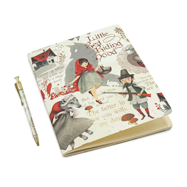 A5 izmēra klade ar pildspalvu 64 lappuses Little Red Riding Hood – Kartos