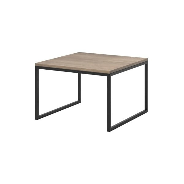 Bēšs kafijas galdiņš ar melnām kājām MESONICA Eco, 60 x 40 cm