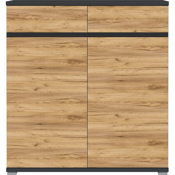 Ozolkoka imitācijas apavu plaukts ar atvilktnēm Lissabon – Germania-image-1