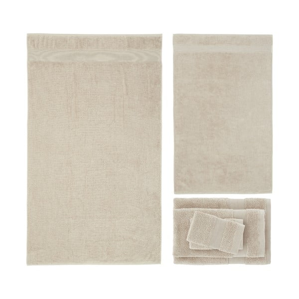 Bēši frotē kokvilnas dvieļi komplektā (6 gab.) Anti-Bacterial – Catherine Lansfield-image-2