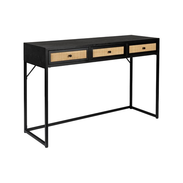 Melns konsoles galds 40x120 cm Guuji – White Label-image-2