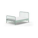 Zaļa metāla vienvietīga gulta ar redelēm 140x200 cm BRONXX – Vipack