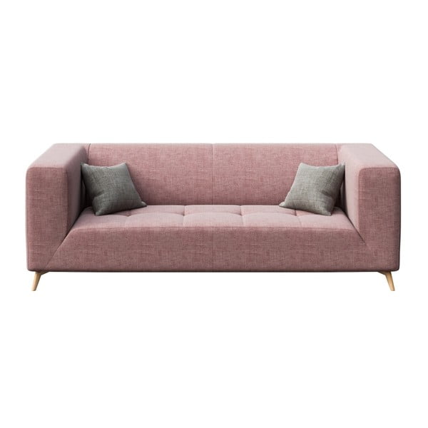 Rozā dīvāns MESONICA Toro, 217 cm