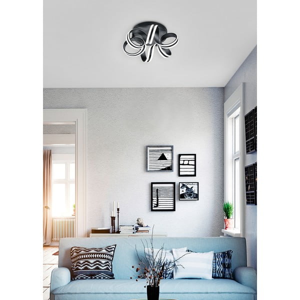 Melna LED griestu lampa Carrera – Trio-image-1