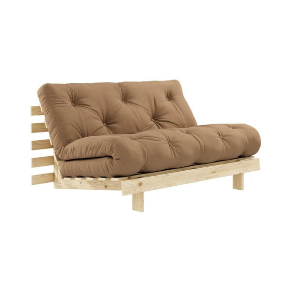 Brūns izvelkamais  dīvāns 140 cm Roots – Karup Design