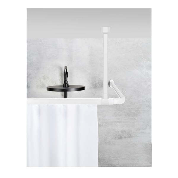 Balts griestu stiprinājums dušas aizkariem Era – Wenko-image-1