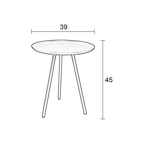 Balts sānu galdiņš White Label Frost Grey-image-3