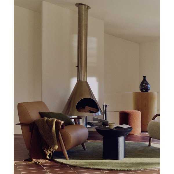 Akācijas masīvkoka apaļš sānu galdiņš ø 50 cm Ovak – Kave Home-image-2