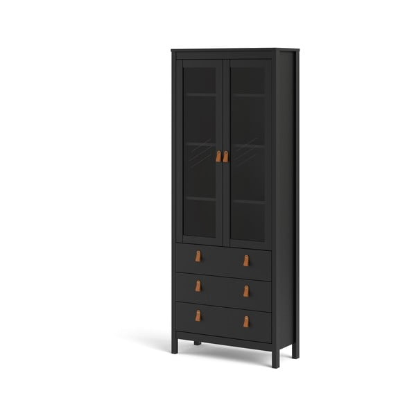 Melna vitrīna 78x199 cm Madrid – Tvilum-image-3