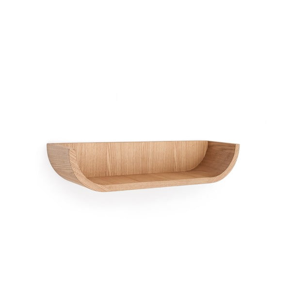 Dabīga toņa sienas plaukts ar oškoka imitāciju 60 cm Salaya – Kave Home