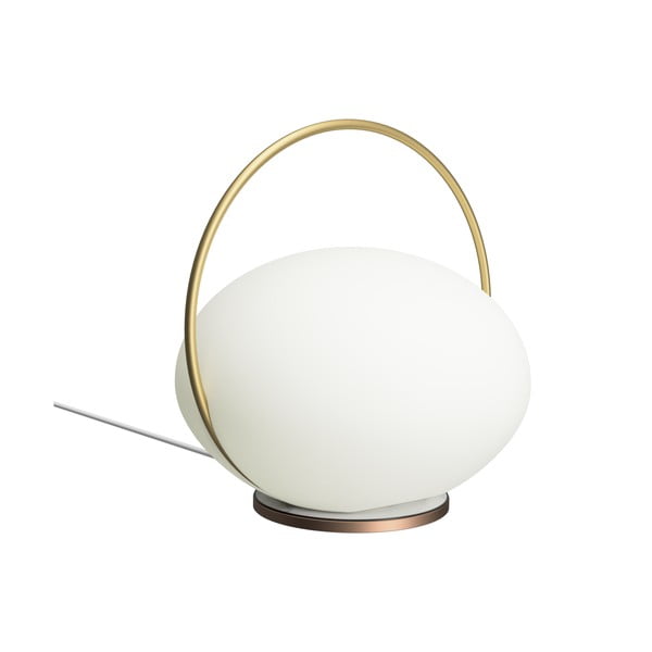 Balta/zelta krāsas LED galda lampa (augstums 19 cm) Orbit – UMAGE