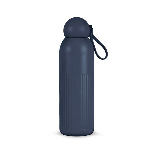 Zila nerūsējošā tērauda termopudele ar salmiņu 500 ml Tekla – Sagaform