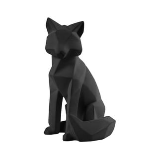 Matēta melna figūra PT LIVING Origami Fox, augstums 26 cm