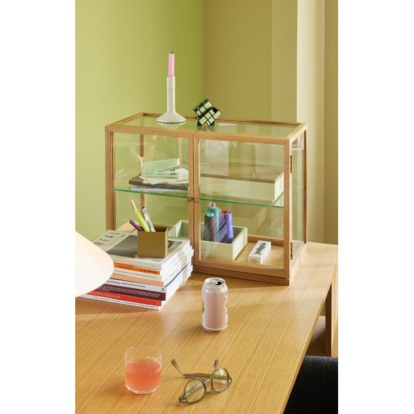 Dabīga toņa vitrīna ar ozolkoka imitāciju 60x42x32 cm Poetic – Hübsch-image-1