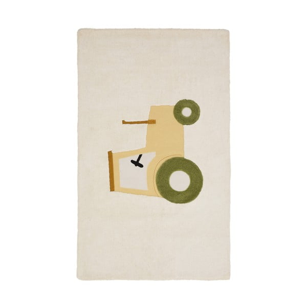 Ziloņkaula krāsas kokvilnas bērnu paklājs 90x150 cm Pecky – Kave Home