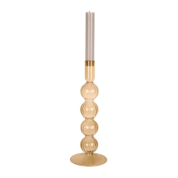 Gaiši brūns stikla svečturis PT LIVING Bubbles-image-1