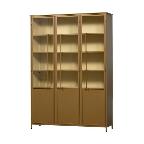 Sinepju dzeltena metāla vitrīna 140x200x44 cm Exhibit – WOOOD-image-2