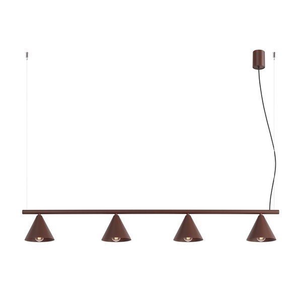 Brūna tērauda piekaramā lampa Zylo – Sollux