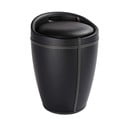 Melns veļas grozs un taburete divi vienā Wenko Linen Look, 20 l