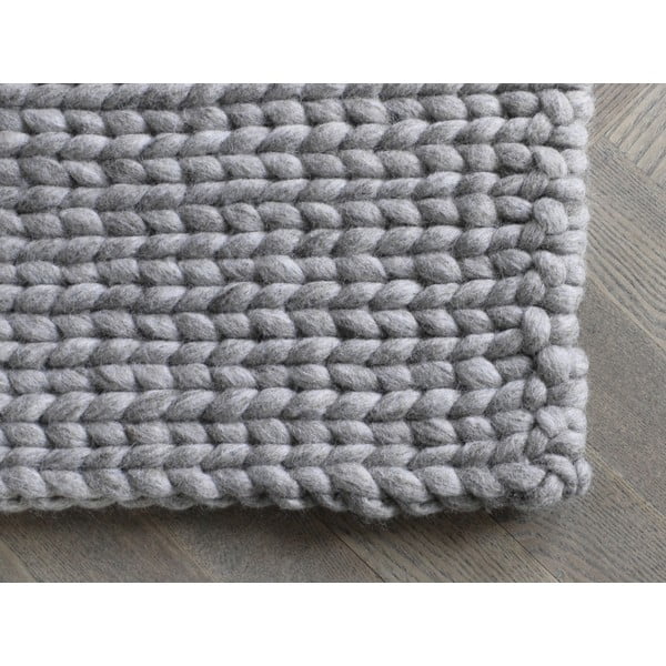 Smilšu brūns pīts vilnas paklājs Wooldot Ball Rugs, 170 x 240 cm-image-1