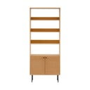 Dabīga toņa grāmatplaukts ar ozolkoka imitāciju 80x200 cm Kyoto – House Nordic