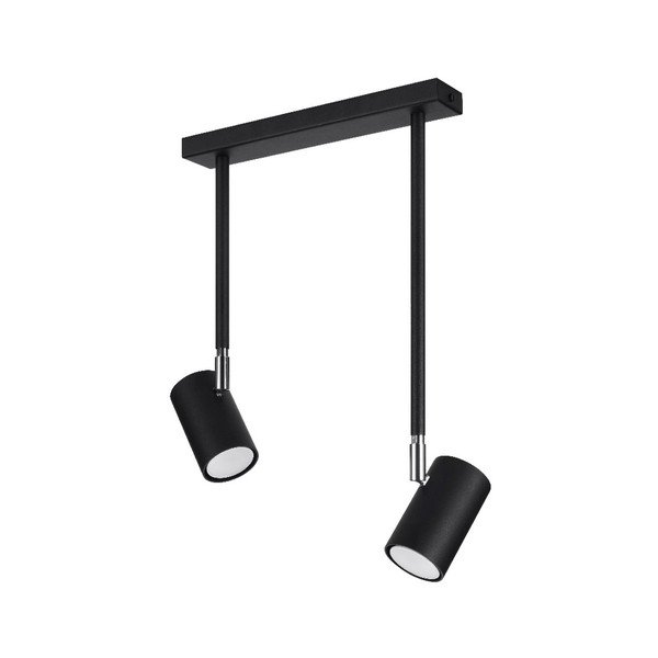 Melna prožektora tipa lampa 10x30 cm Jones – Sollux-image-3