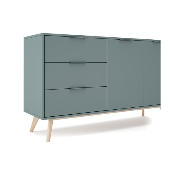 Dūmakaini zaļa kumode 140x81x40 cm Pisco – Marckeric-image-2