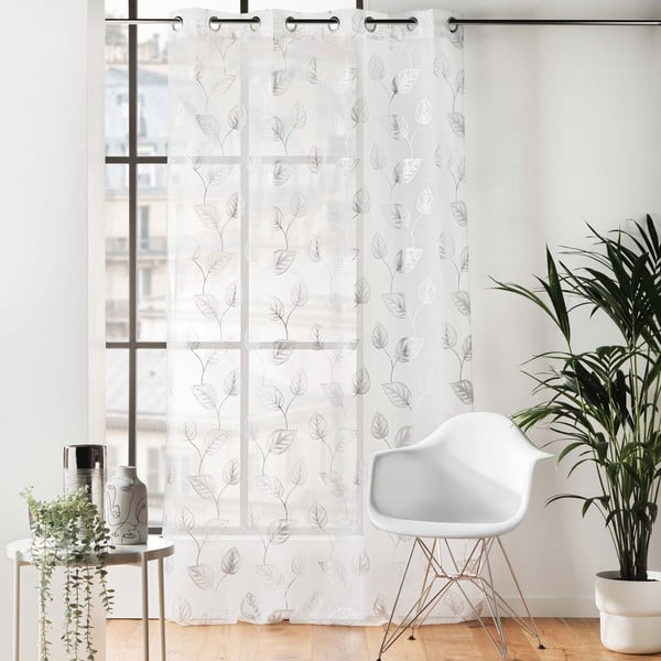 Balts/sudraba krāsas dienas aizkars 140x280 cm Edelia – douceur d'intérieur-image-2