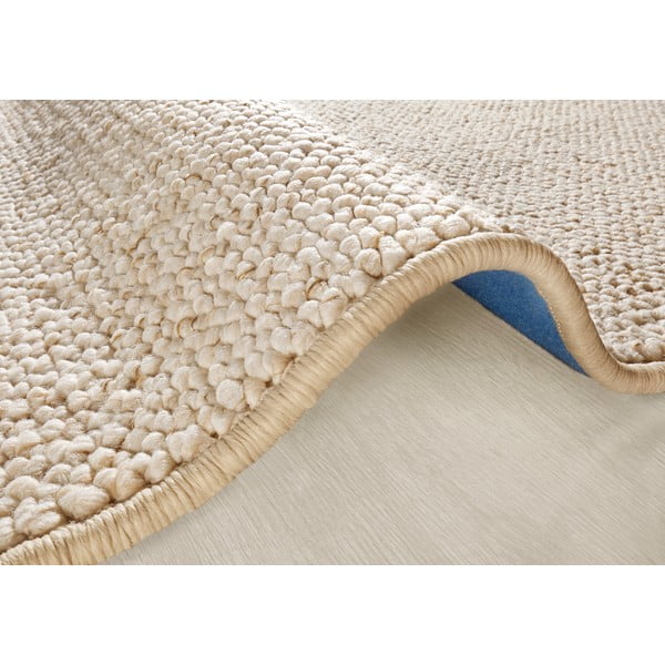 Krēmkrāsas apaļš paklājs ø 133 cm Wolly – BT Carpet-image-3