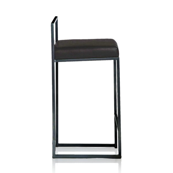 Melns mākslīgās ādas bāra krēsls (sēdekļa augstums 65 cm) Dodo – Tomasucci-image-2