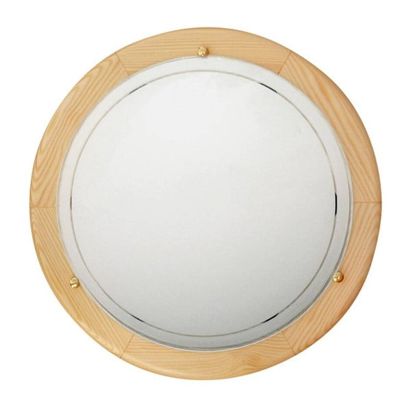 Balta/dabīga toņa LED griestu lampa ar stikla abažūru ø 30 cm Pine – Candellux Lighting