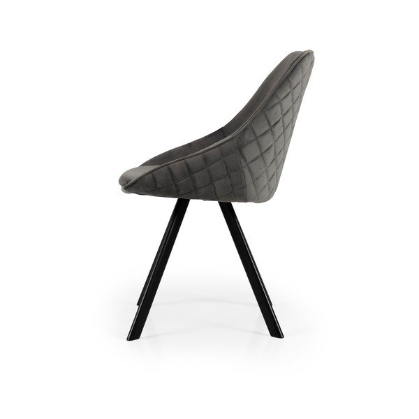 Pelēki samta pusdienu krēsli (2 gab.) Ritz – Tenzo-image-3