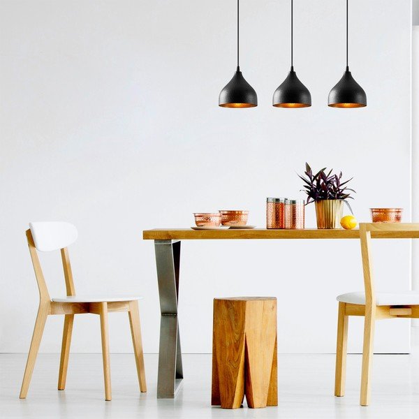 Melna piekaramā lampa ar metāla abažūru Tattoo – Opviq lights-image-1