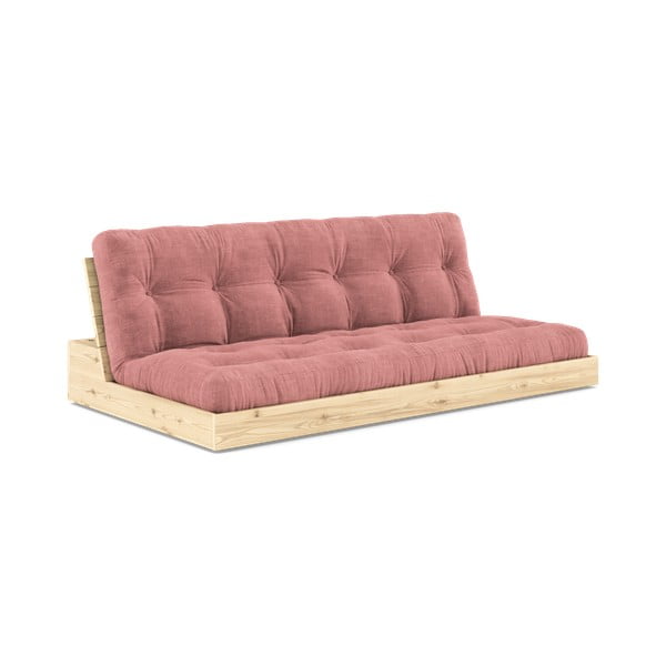 Rozā velveta izvelkamais dīvāns 196 cm Base – Karup Design