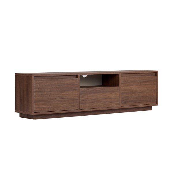 Tumša dabīga toņa TV galdiņš ar riekstkoka imitāciju 160x42x30 cm Sentinel – Kalune Design