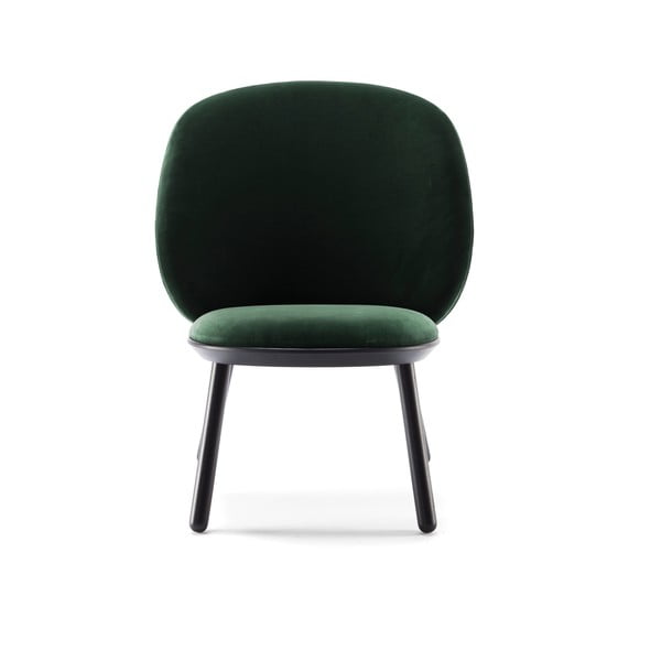 Zaļš ar melnu samta krēsls EMKO Naïve