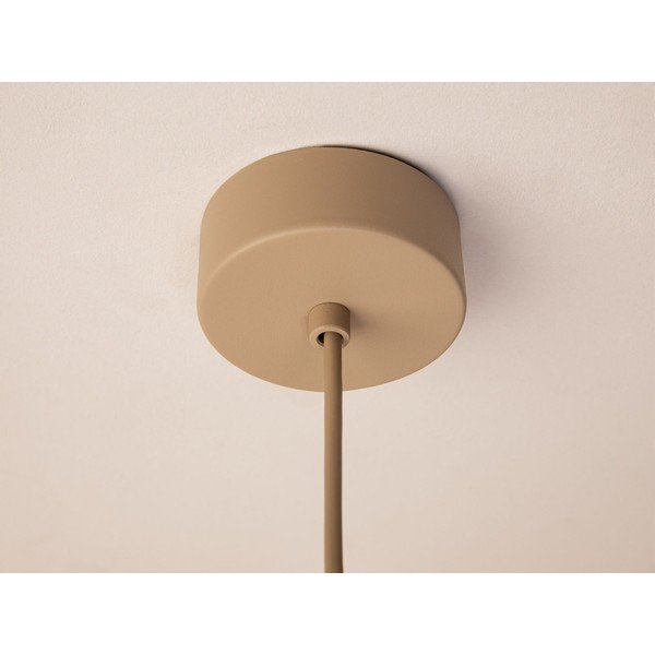 Gaiši brūna metāla piekaramā lampa ø 30 cm Ori – Micadoni -image-4