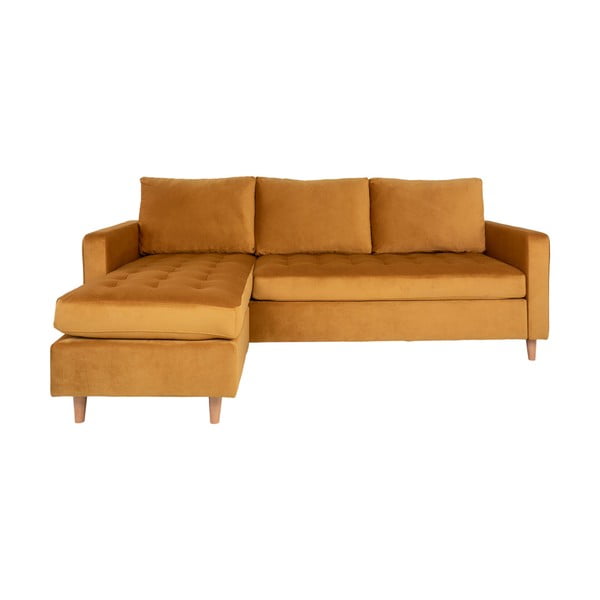 Dzeltens stūra dīvāns ar maināmu stūri House Nordic Firenze