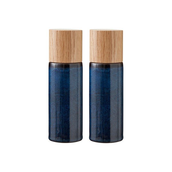 Tumši zilas keramikas piparu un sāls dzirnaviņas (2 gab.) Gastro Blue – Bitz