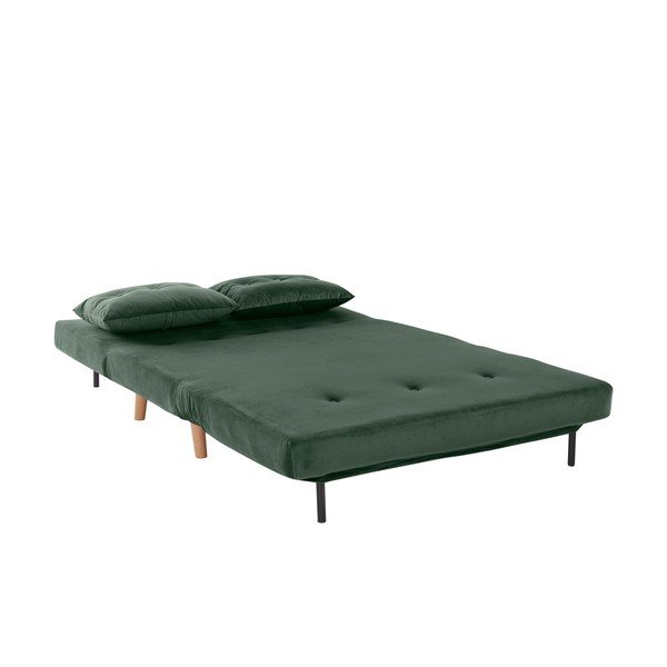 Zaļš samta dīvāns 125 cm Magalli – Støraa-image-4