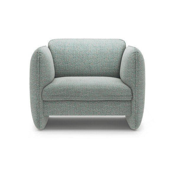 Zils atpūtas krēsls no šenila auduma Georgia – Micadoni -image-2