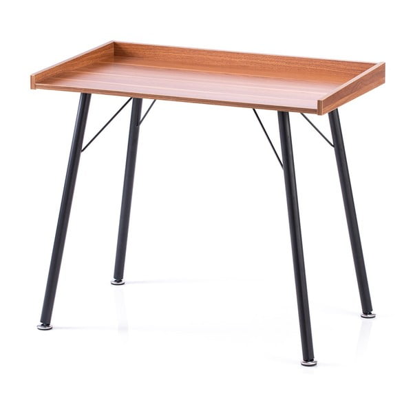 Darba galds ar valrieksta koka imitācijas galda virsmu 50x90 cm Fey – Homede