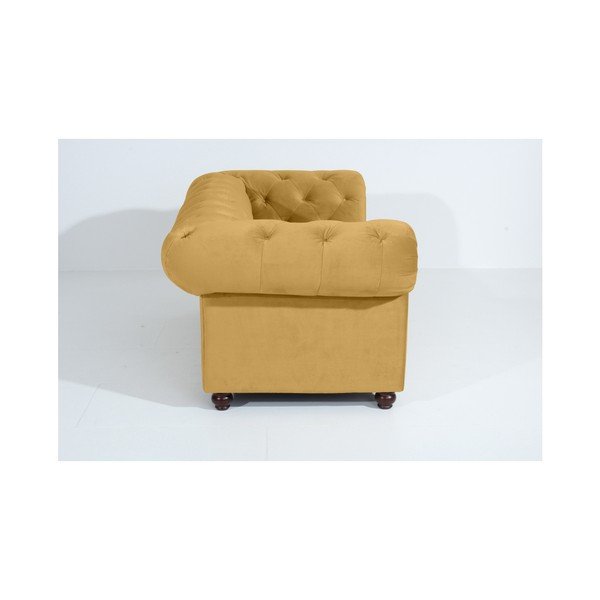 Dzeltens dīvāns Max Winzer Orleans Velvet, 196 cm-image-4