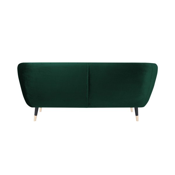 Zaļš dīvāns ar melnām kājām Mazzini Sofas Benito, 158 cm-image-4